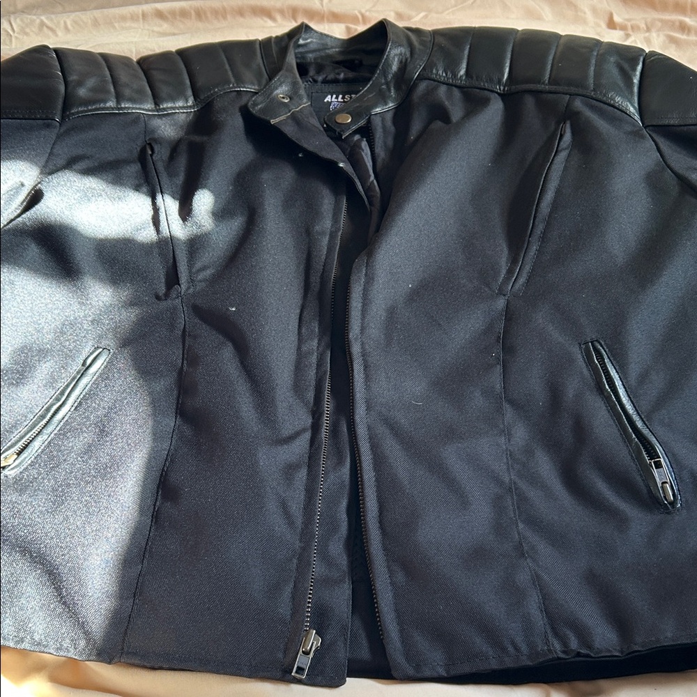 2XL All State Black motorcycle Jacket like new - Picture 3 of 10